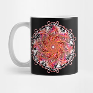 Red Webbing Mandala Mug